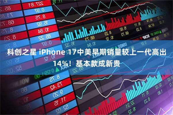科创之星 iPhone 17中美早期销量较上一代高出14%！基本款成新贵