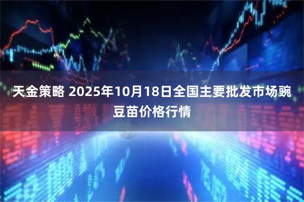 天金策略 2025年10月18日全国主要批发市场豌豆苗价格行情