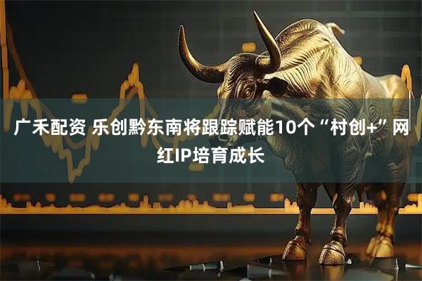 广禾配资 乐创黔东南将跟踪赋能10个“村创+”网红IP培育成长
