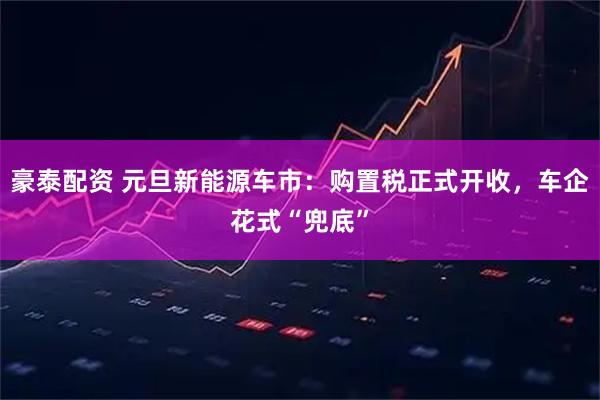 豪泰配资 元旦新能源车市：购置税正式开收，车企花式“兜底”